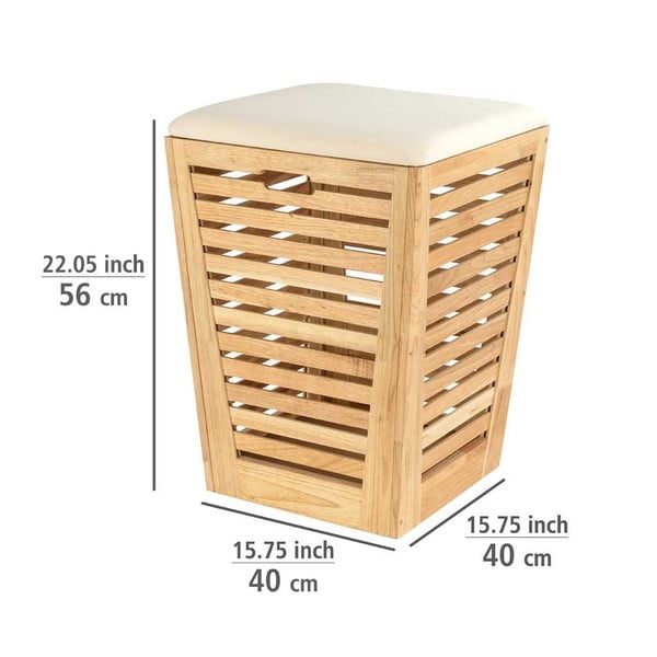 Puidust pesukorv 55 l Norway - Wenko-image-3