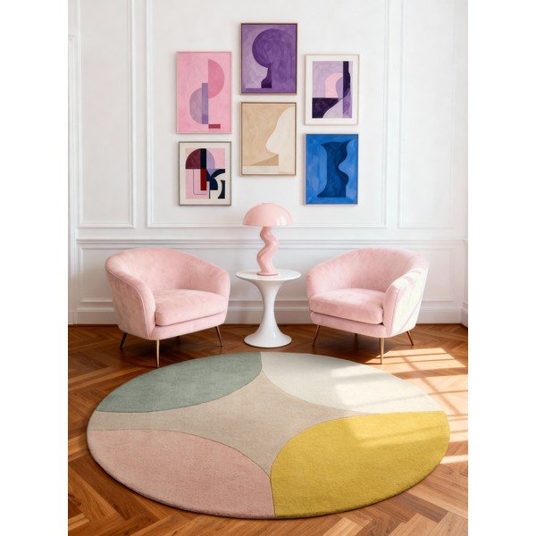 Käsitsi kootud villane ümmargune vaip ø 160 cm Westminster Cecil - Ted Baker-image-1