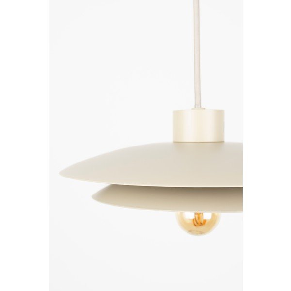 Beež metallist ripplamp ø 26,5 cm Wubbo - White Label-image-2