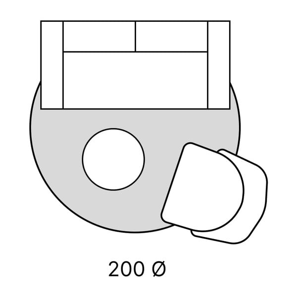 Sinine ja oranž ümmargune vaip ø 200 cm Havana - House Nordic-image-3