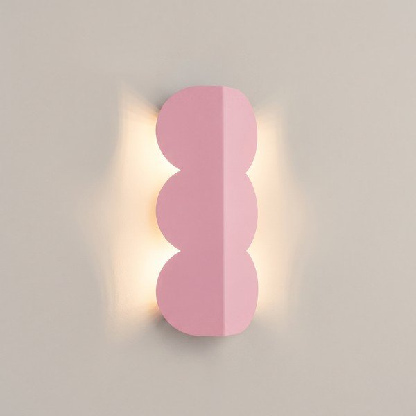 Roosa alumiiniumist seinalamp BISCUIT - Thoro-image-1
