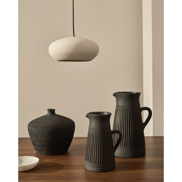 Valge rippvalgusti metallist varjuga ø 40 cm Inda - Kave Home-image-1