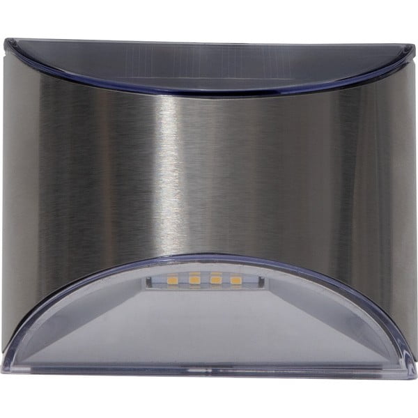 Komplekt 2 roostevabast terasest päikesepaneeliga LED-tuled seinale , kõrgus 8 cm Wally - Star Trading-image-3