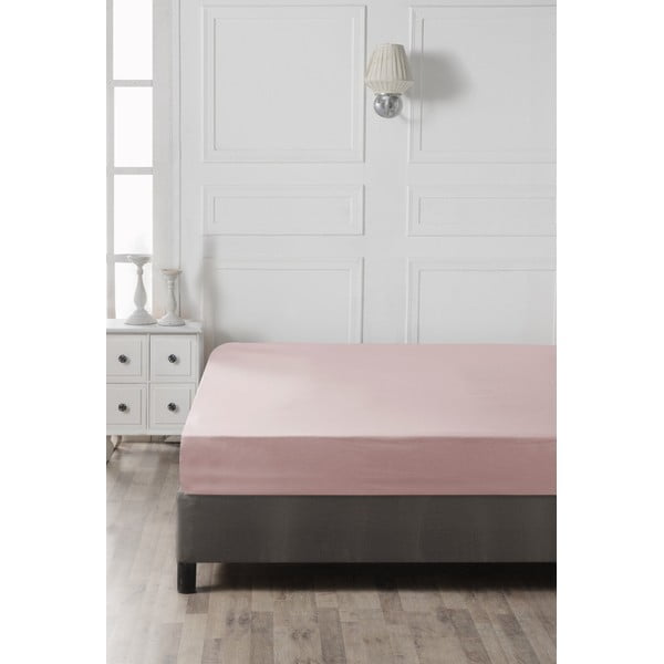 Roosa puuvillane kummiga lina 140x200 cm - Mijolnir-image-2