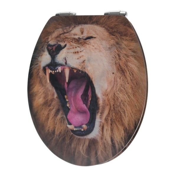 3D-kujutisega ja hõlpsasti sulguv WC-iste , 44,5 x 38 cm Lion - Wenko-image-1