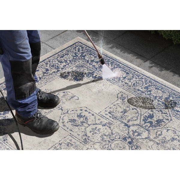 Sinine ja kreemikas õuevaip , 160 x 230 cm Borbon - NORTHRUGS-image-3