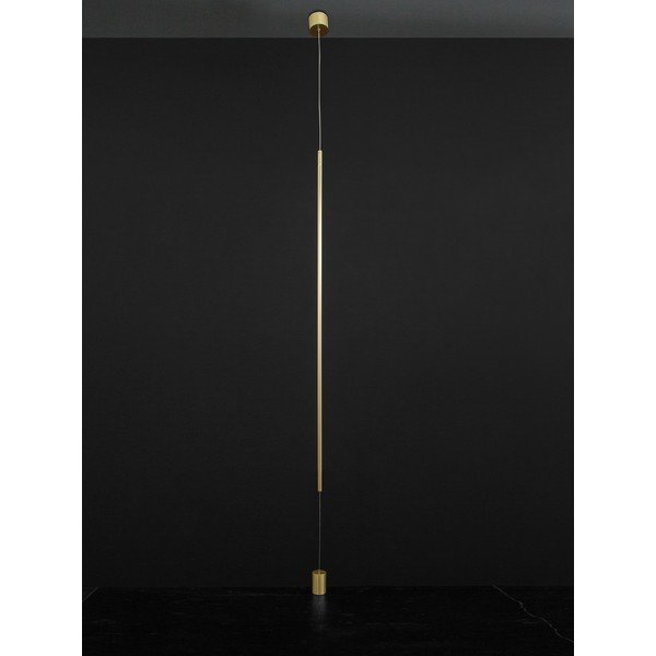 Messingist värvi alumiiniumist LED-põrandalamp (kõrgus 300 cm) Elettra - Nova Luce-image-4