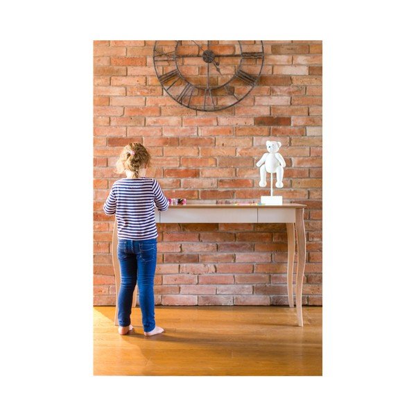 Valge laud, pikkus 105 cm Lillo - Ragaba-image-3
