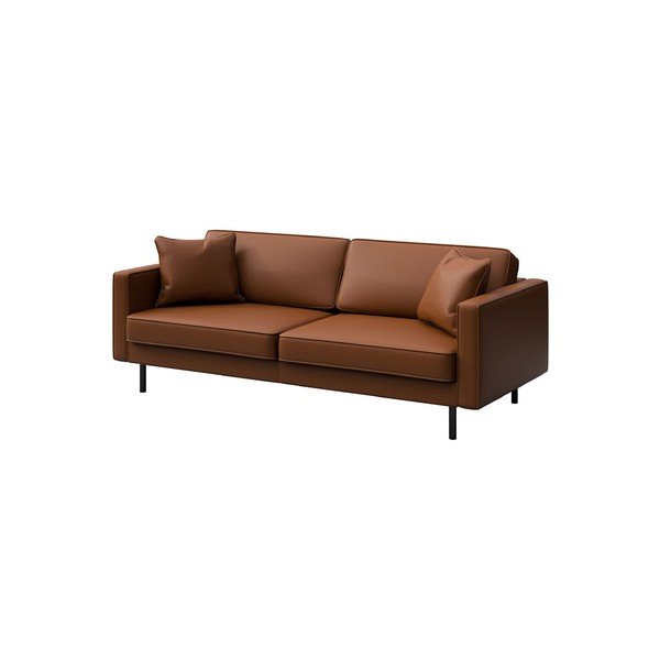 Konjakipruun nahkdiivan 207 cm Kobo - MESONICA-image-2
