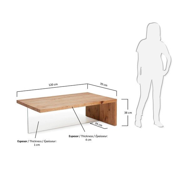 Tammepuust lauaga konverentsilaud Triss - Kave Home-image-3