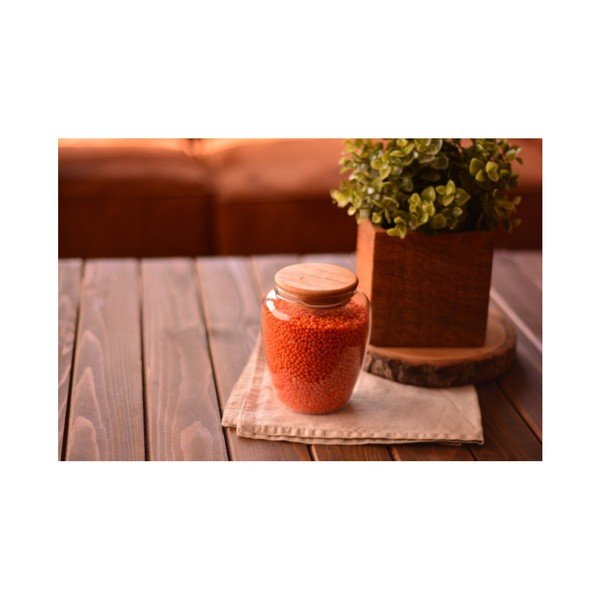 Skleněná dóza s bambusovým víkem Bambum Rella Small-image-2