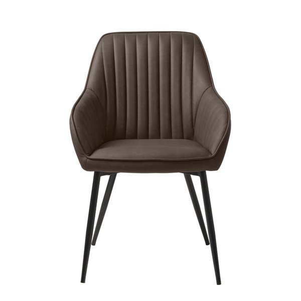 Tumepruun kunstnahast söögitool Melfort - Unique Furniture-image-1