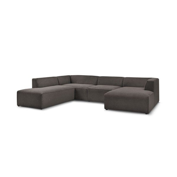Pruun velvetist mooduldiivan (vasak nurk/"U-kujuline) Megeve - Bobochic Paris