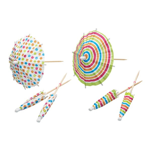 Sada 12 kokejlových dekorativních deštníčků Kitchen Craft Umbrellas