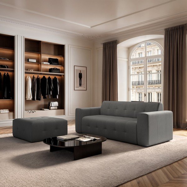 Hall sametist diivan 223 cm Tuil - Rodier-image-1