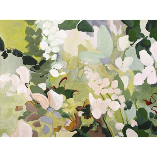 Käsitsi maalitud elementidega maal 90x118 cm Green Garden - Malerifabrikken