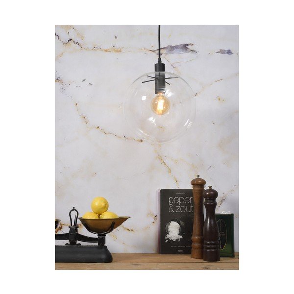 Must rippvalgusti klaasist lambivarjundiga ø 30 cm Warsaw - it's about RoMi-image-3