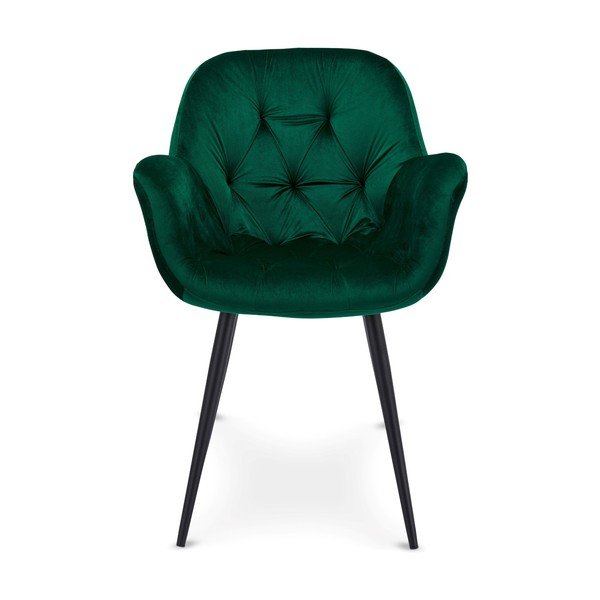 Rohelised sametised söögitoolid 2tk komplektis Salina - Furnhouse-image-1