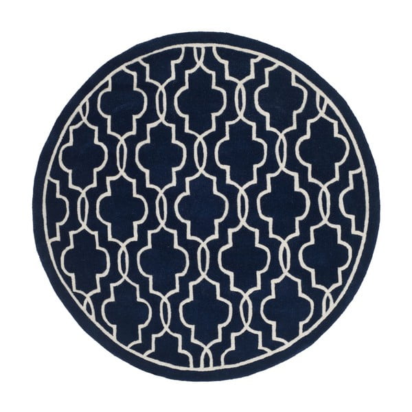 Tmavě modrý koberec Safavieh Geneva, ø 152 cm