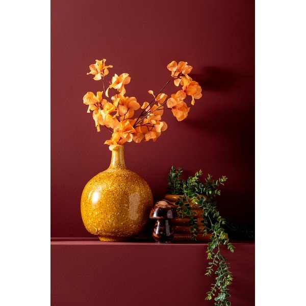 Ookerkollane klaasvaas Spatters - PT LIVING-image-1