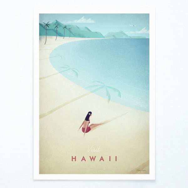 Plakat Hawaii, 30 x 40 cm - Travelposter