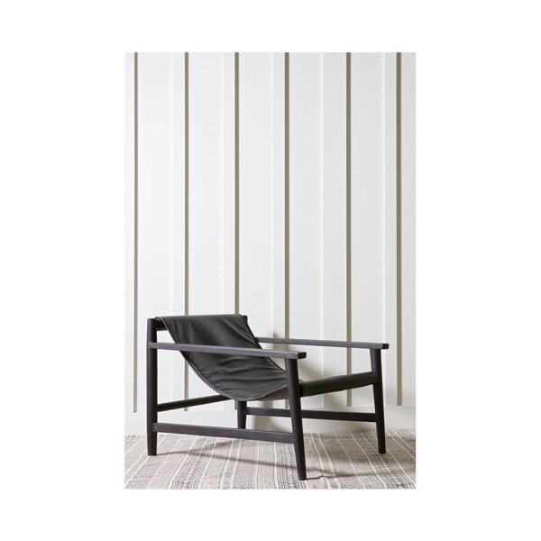 Černé kožené křeslo BePureHome Sling-image-3