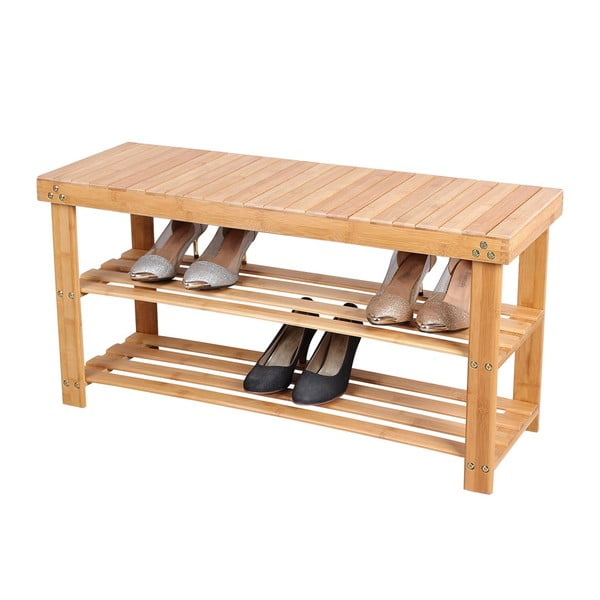 Bambusest riiul 8 paarile kingadele , laius 90 cm - Songmics-image-3