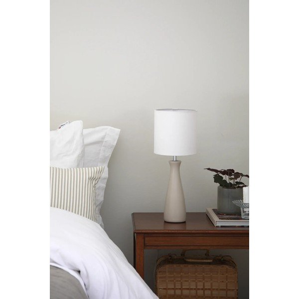 Kreem lauavalgusti tekstiilist varjuga (kõrgus 42 cm) Birillo - Markslöjd-image-2