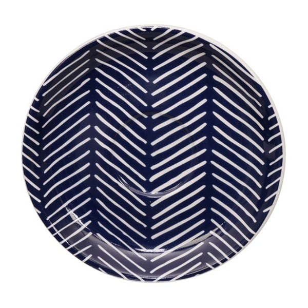 Tmavě modrý porcelánový podšálek Tokyo Design Studio Bleu de'Nîmes Asahi ⌀ 12 cm