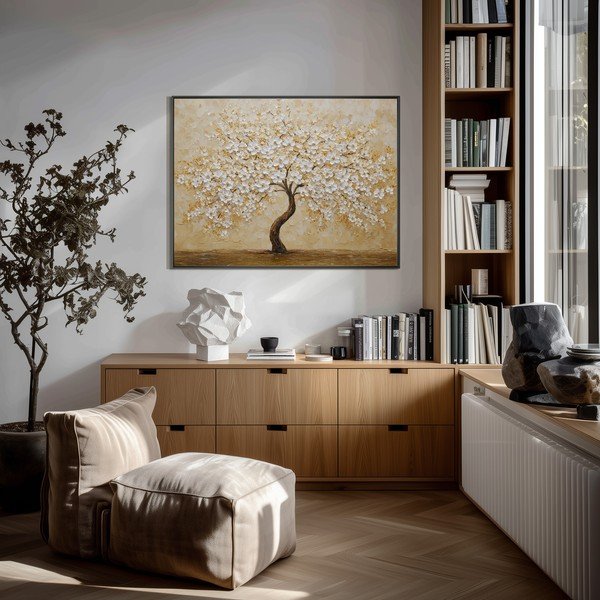 Trükitud pilt raamiga 80x60 cm Golden Tree - Styler-image-2