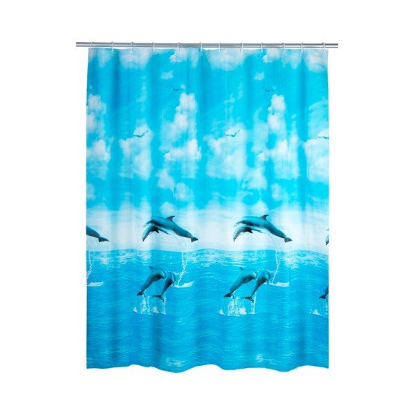 Sinine dušikardin, 180 x 200 cm Dolphin - Wenko