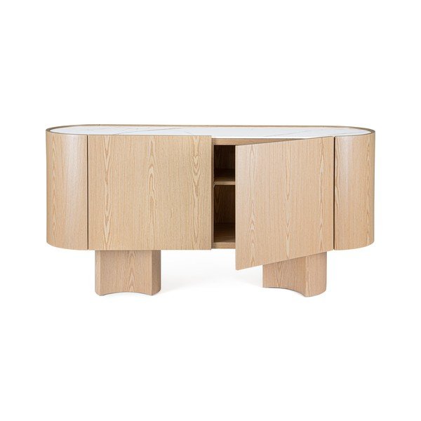 Helenaturaalne tammeimitatsiooniga kummut, 160x80,5x45,5 cm Otilia – Bizzotto-image-4