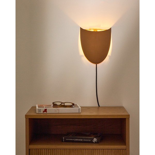 Terrakottapunane seinalamp Nibla - Kave Home-image-1