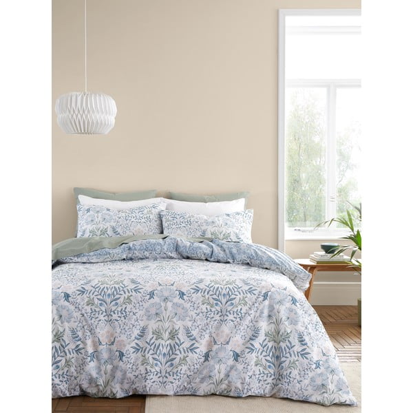 Sinine-valge puuvillane voodipesu kaheinimesevoodile 200x200 cm Hopper - Bianca