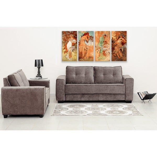 Alfons Mucha reproduktsioon - Aastaajad, 80 x 40 cm Alfons Mucha - Pory roku - Fedkolor-image-1