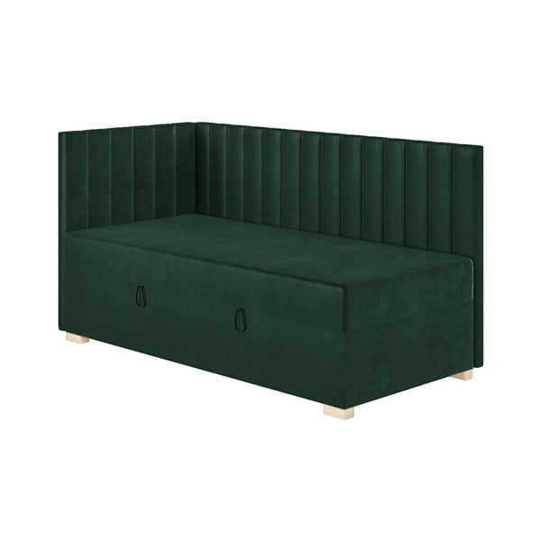 Tumeroheline nurga lastevoodi koos madratsiga koos hoiuruumiga 90x200 cm Snugi – Ghado-image-3