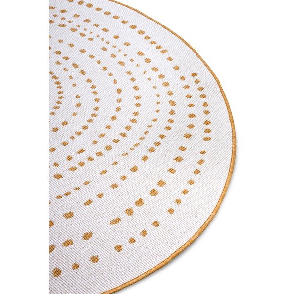 Ookerkollane-valge ümmargune õuevaip ø 200 cm Bali - NORTHRUGS-image-4