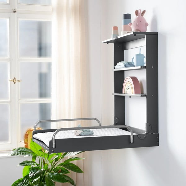 Antratsiitne seinale kinnitatav mähkimislaud Roba style – Roba-image-4