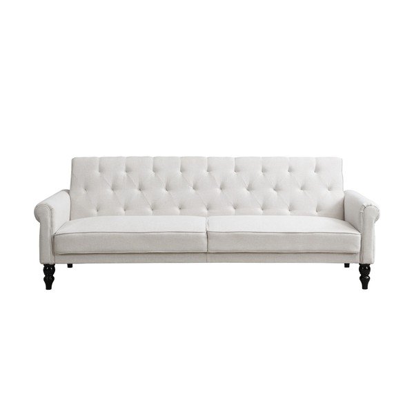 Kreemikas lamav/kokkupandav diivan 222 cm Tyne - Støraa