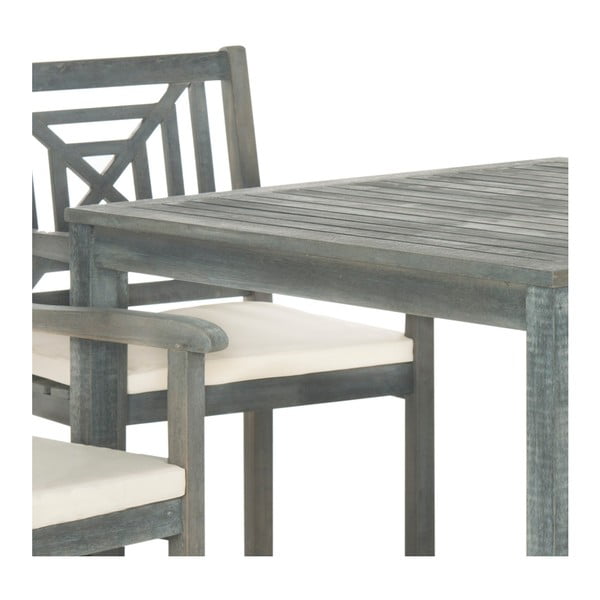 Šedý set zahradního stolu a židlí z akátového dřeva Safavieh Riva-image-4