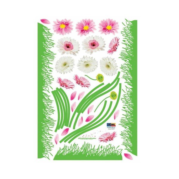 Kleebis Fanastick värviline Gerbera ja rohi - Ambiance-image-1