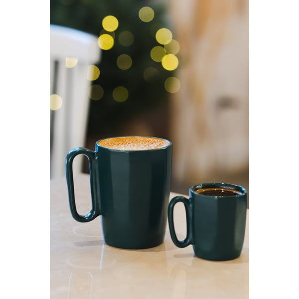 Rohelised kivikeraamikast tassid, 2tk komplektis 250 ml Fuori - Vialli Design-image-4