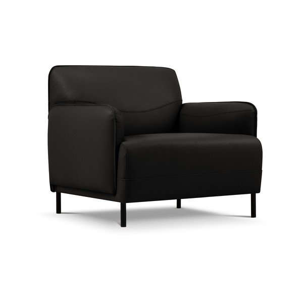 Mustast nahast tugitool Neso - Windsor & Co Sofas