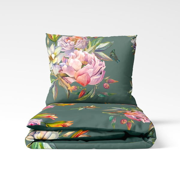 Tumeroheline puuvillasatiinist kaheinimese voodilina 200 x 200 cm Floret - Bonami Selection-image-2