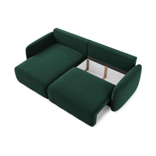 Tumeroheline sametdiivanvoodi/panipaigaga nurgadiivan (vasak nurk/diivanvoodiga) Kalena - Makamii-image-4