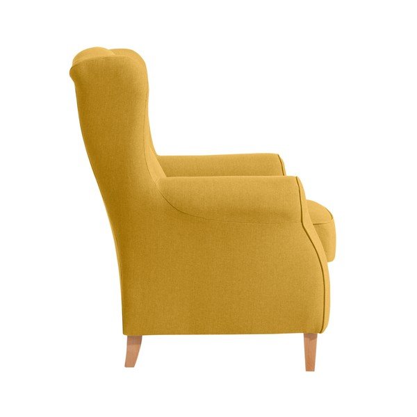 Žluté křeslo ušák Max Winzer Lorris Yellow-image-3