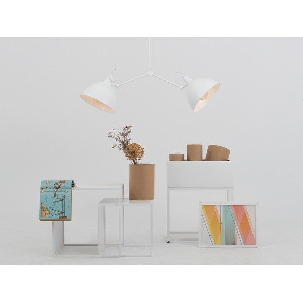 Valge rippvalgusti metallist varju 104x104 cm Coben - CustomForm-image-2