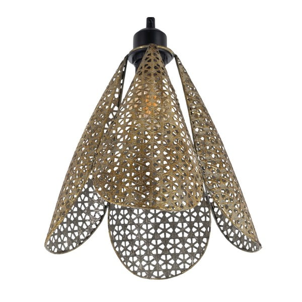 Kuldne rippvalgusti metallist varjuga ø 24 cm - Ixia-image-2