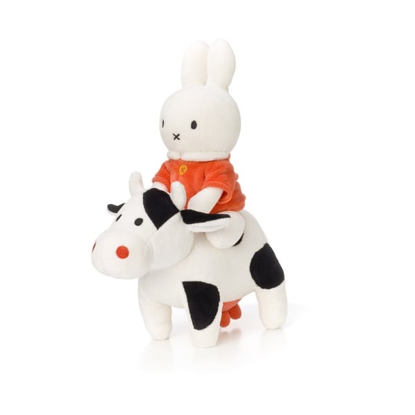 Plyšový králík Miffy na kravičce, 23 cm
