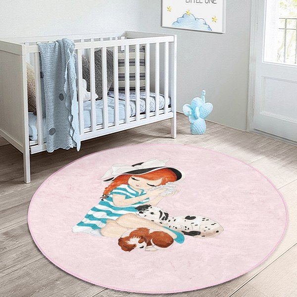 Roosa laste vaip ø 120 cm Comfort - Mila Home-image-4